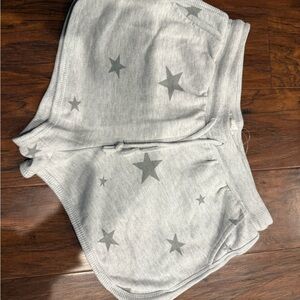 Hippie Rose Light Gray Ribbed Shorts